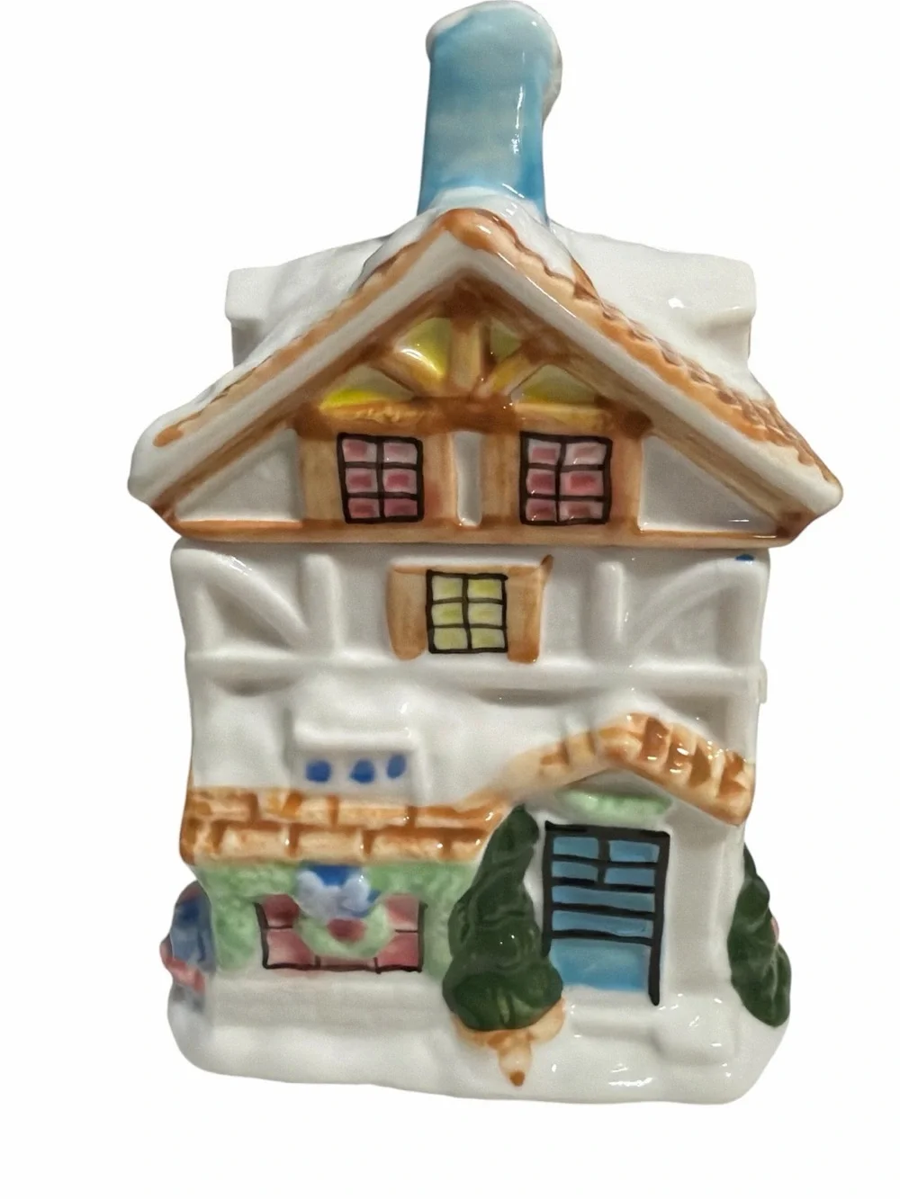 Houston Harvest Christmas Cottage Teapot and Creamer/Sugar set